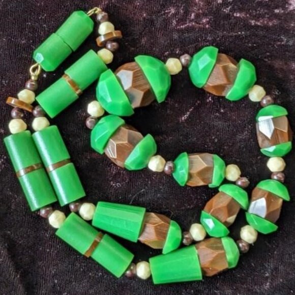 Art Deco Antique Single-Strand Graduated Glass Bead Necklace 1930s - Picture 3 of 16